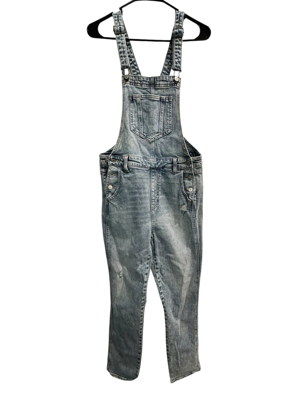 Old Navy Denim Overalls Women’s Light Wash 6 Tall Casual Blue Farmhouse 30/30